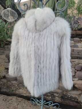Norwegian Blue Fox Fur Coat Joubert Saga
